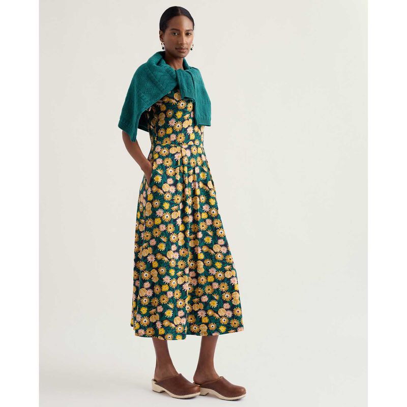 Seasalt Cornwall S/S Veronica Dress - Marigold Meadow Inkwell image number 3